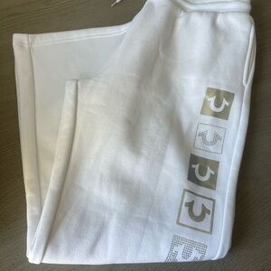 True Religion, Crystal Box Straight Leg Jogger Track Pants Sz L